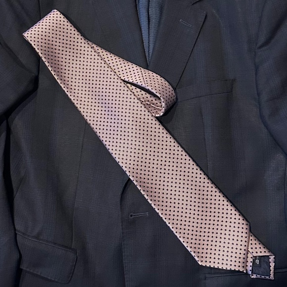 Ermenegildo Zegna Mauve and Navy Tie - Brand New - Picture 3 of 3